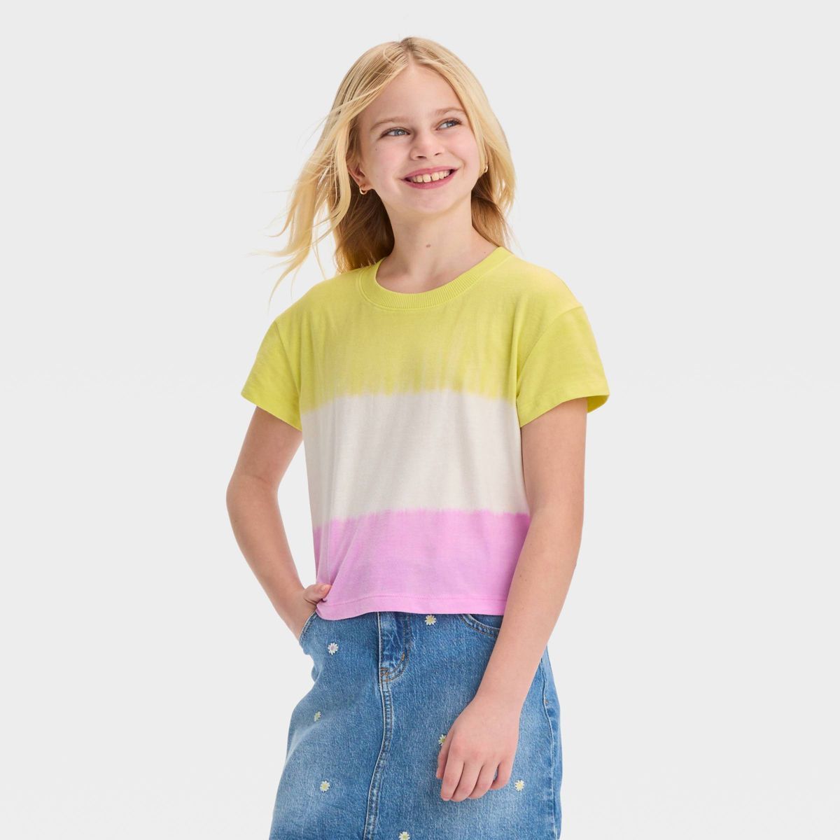Girls' Short Sleeve Tie-Dye Boxy T-Shirt - Cat & Jack™ | Target