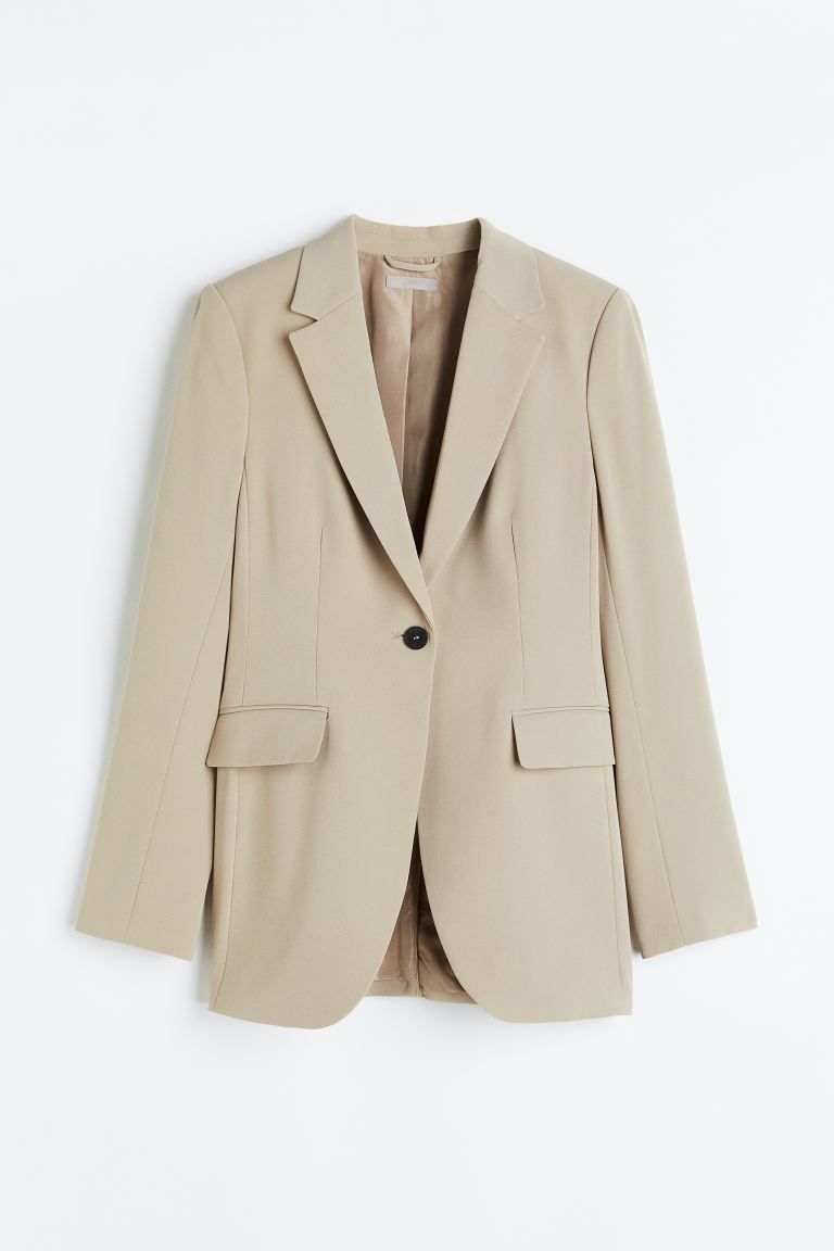 Fitted jacket - Beige - Ladies | H&M GB | H&M (UK, MY, IN, SG, PH, TW, HK)
