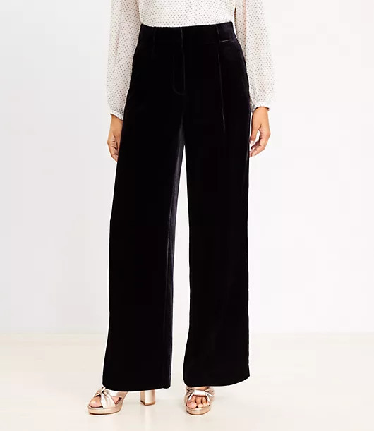 Loft Peyton Trouser Pants in Velvet | LOFT