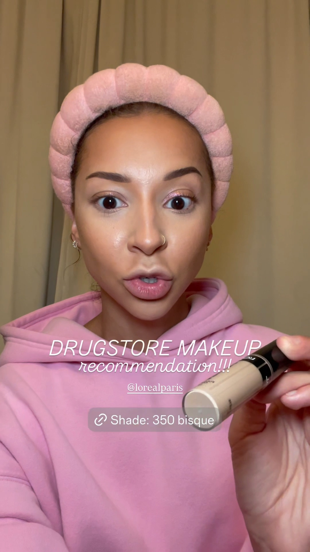 Best drugstore concealer? I’ll keep you updated but so far so GOOD! 🤭 (Also I said the shade was 350 but it’s actually 380 pecan!) 