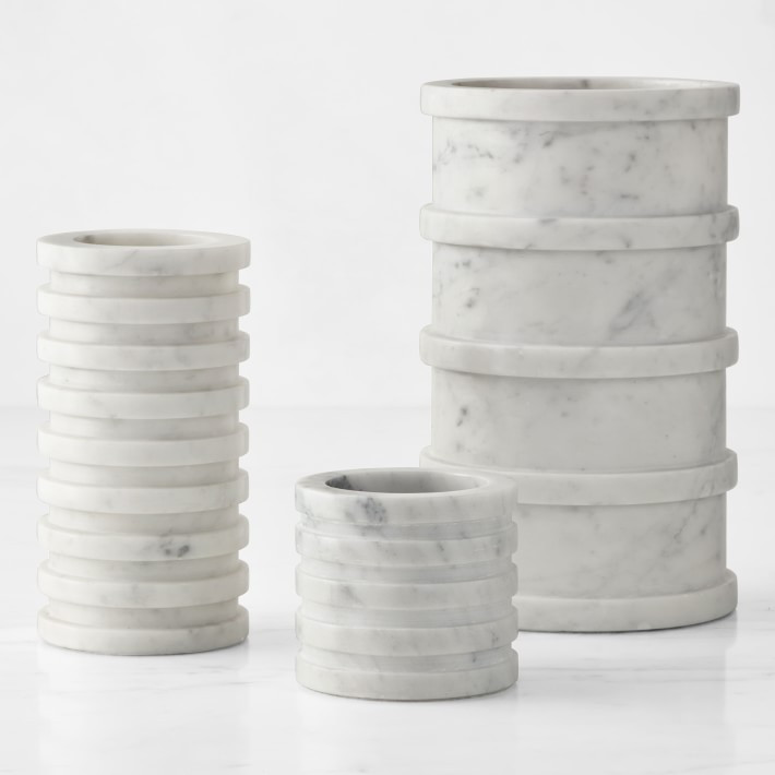 White Carrara Marble Vases | Williams-Sonoma