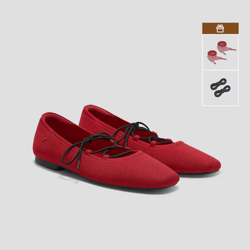 3 Laces Included Square-Toe Lace-Up Mary Janes (Miley) | VIVAIA