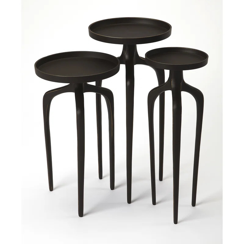 Minix Tray Top Pedestal Nesting End Tables | Wayfair North America