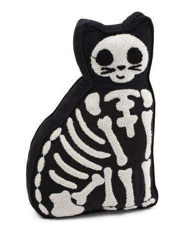 12x20 Skeleton Cat Shaped Pillow | TJ Maxx