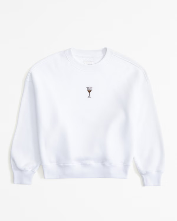 Women's Embroidered Graphic Classic Sunday Crew | Women's Tops | Abercrombie.com | Abercrombie & Fitch (US)