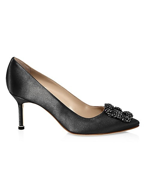 Hangisi 70MM Embellished Satin Pumps | Saks Fifth Avenue