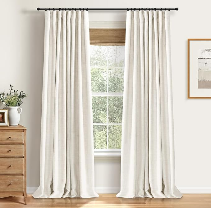 100% Blackout Shield Full Blackout Curtains for Bedroom 84 inch Length 2 Panels Set, Clip Rings/R... | Amazon (US)
