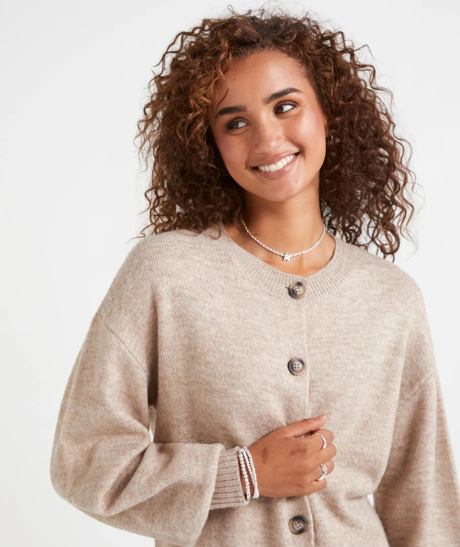 SADIE CREW FLUFFY KNIT CARDI | Sportsgirl
