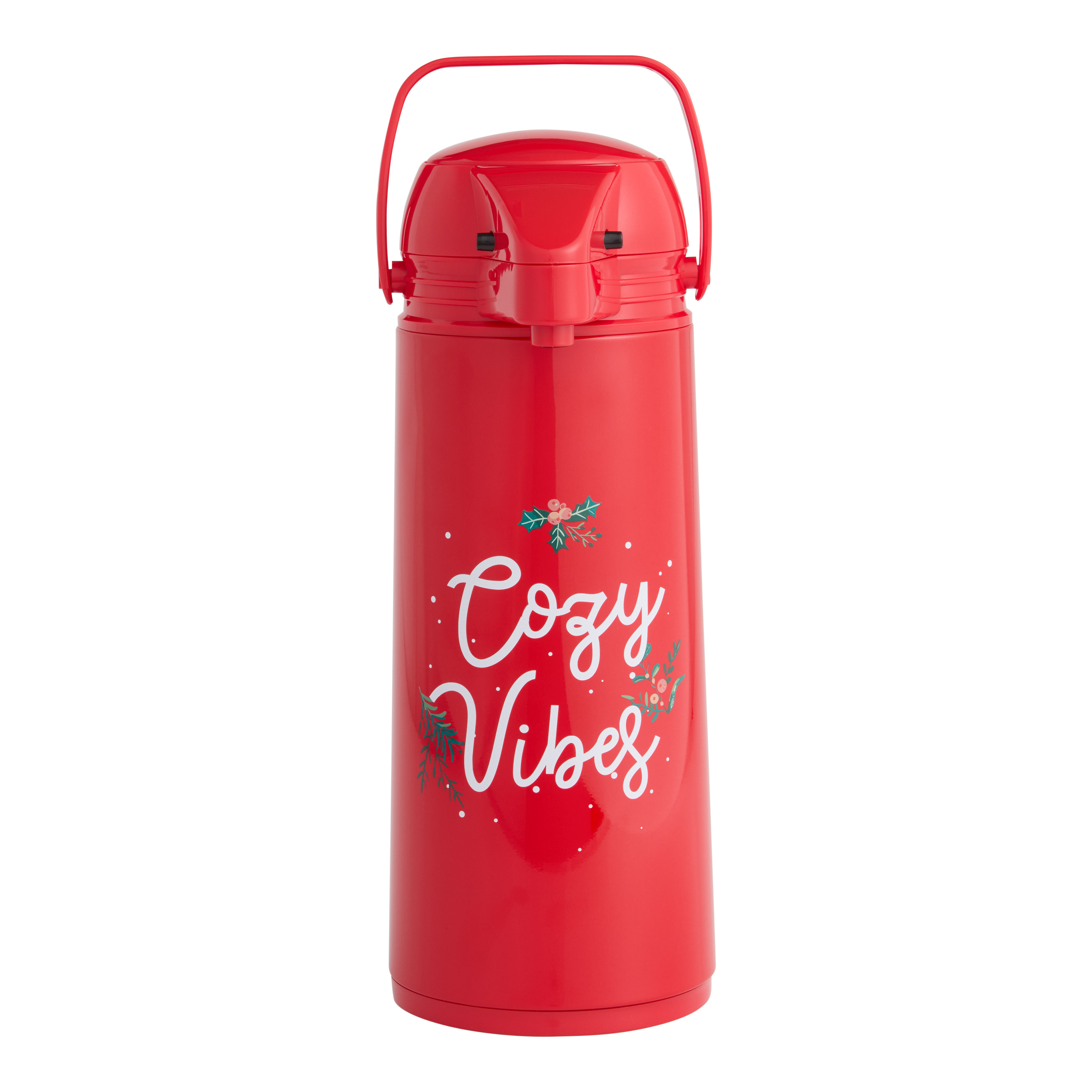 Red Cozy Vibes Holiday Insulated Vacuum Drink Dispenser | World Market