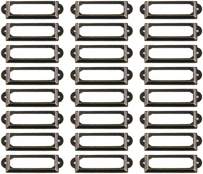 WEICHUAN 100 Pieces 60mm*17mm Card Holder Drawer Pull/Label Holders/Label Frames Card/Label Holde... | Amazon (US)