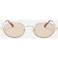 Le Specs Poseidon Deux Oval-Frame Gold-Tone Sunglasses | Coggles (Global)