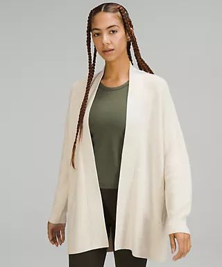 Merino Wool-Blend Ribbed Long Wrap Sweater | Lululemon (US)