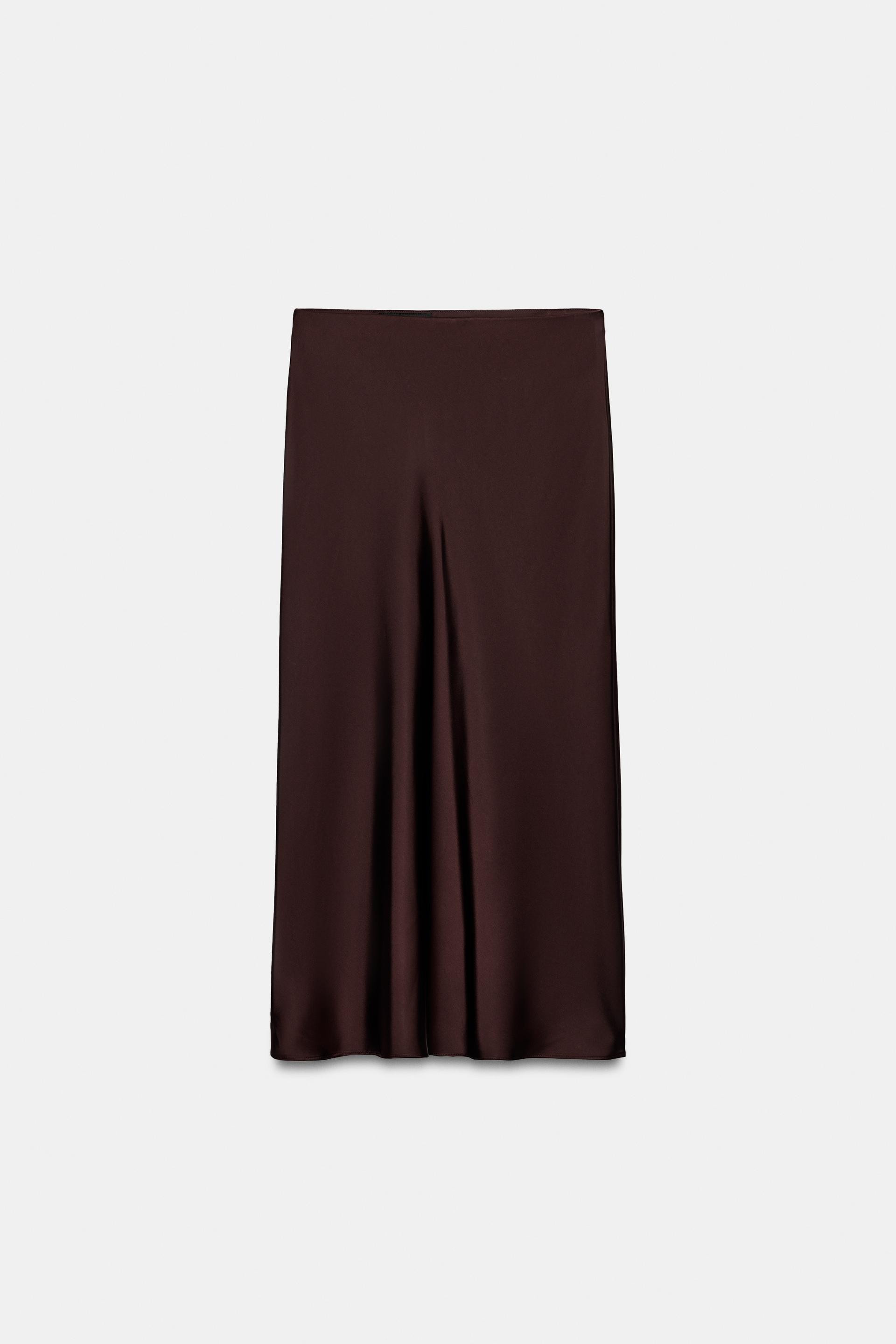 SATIN MIDI SKIRT | Zara US