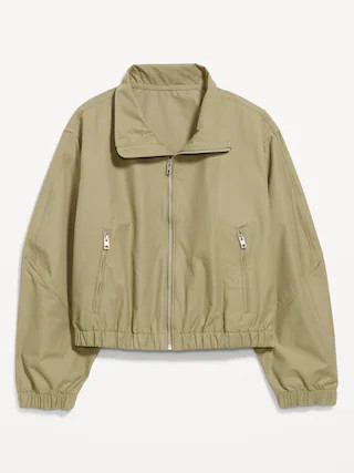Twill Utility Zip-Front Jacket | Old Navy (US)