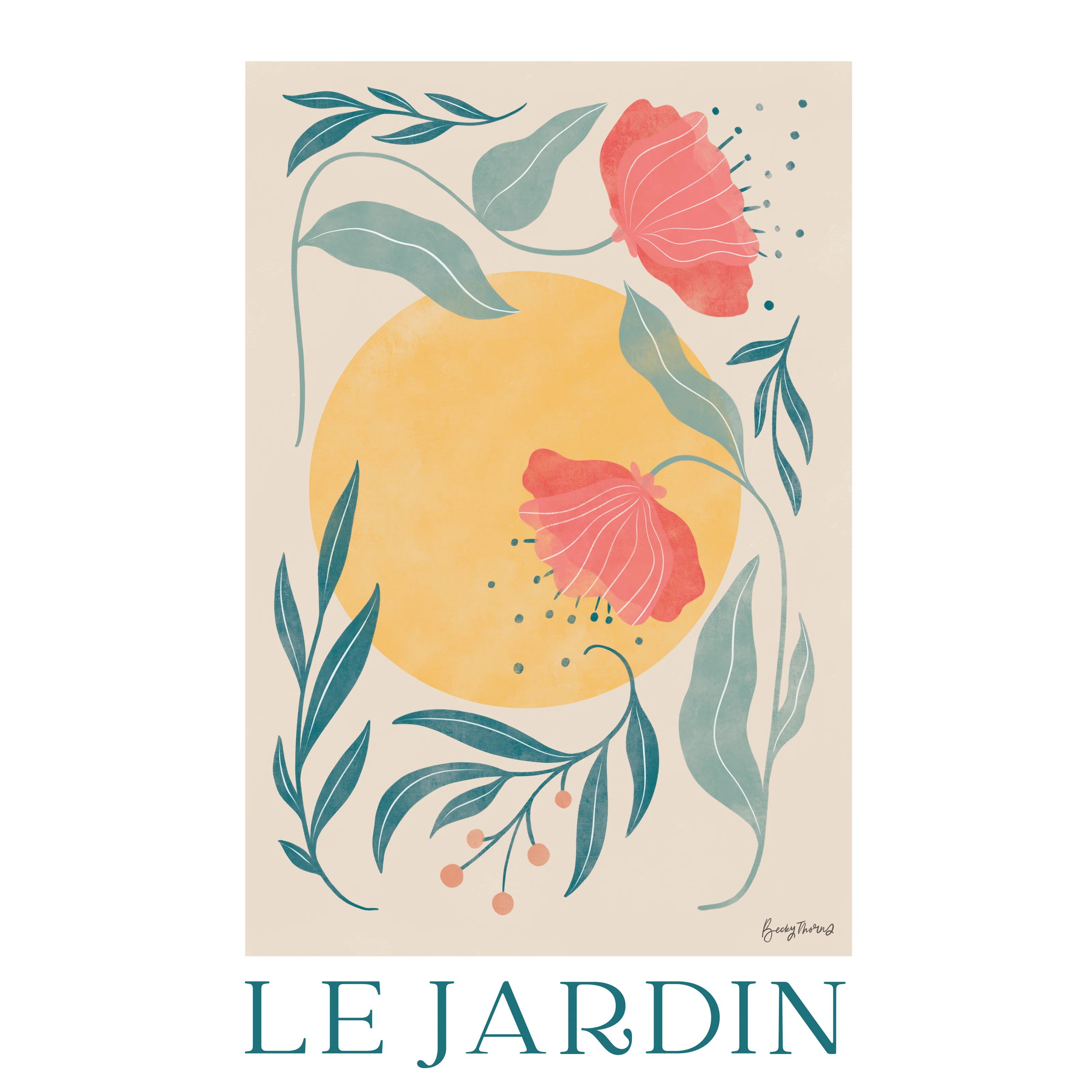 Loeta " Botanical Poster I " by Becky Thorns | Wayfair North America