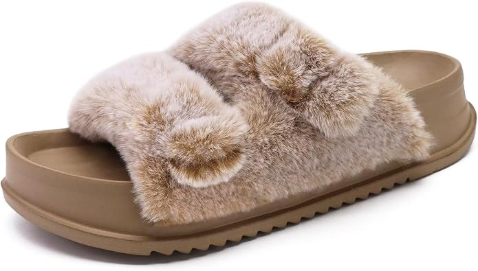 KuaiLu Womens Arch Support Slides Slippers Indoor Outdoor Casual Outfits | Amazon (US)