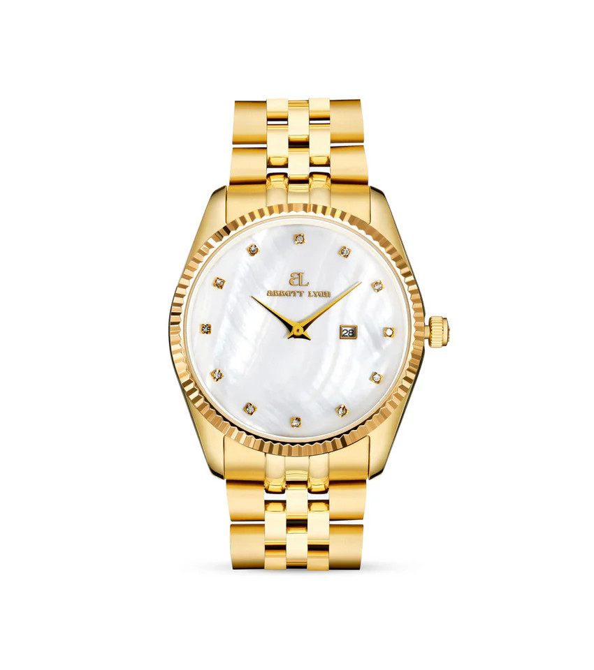 Gold Pearl Link Belgravia 36 Watch | Abbott Lyon