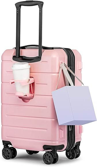 KYME Pink Hardside Expandable Carry On Luggage 22x14x9 Airline Approved for Women,20 Inch Hard Sh... | Amazon (US)