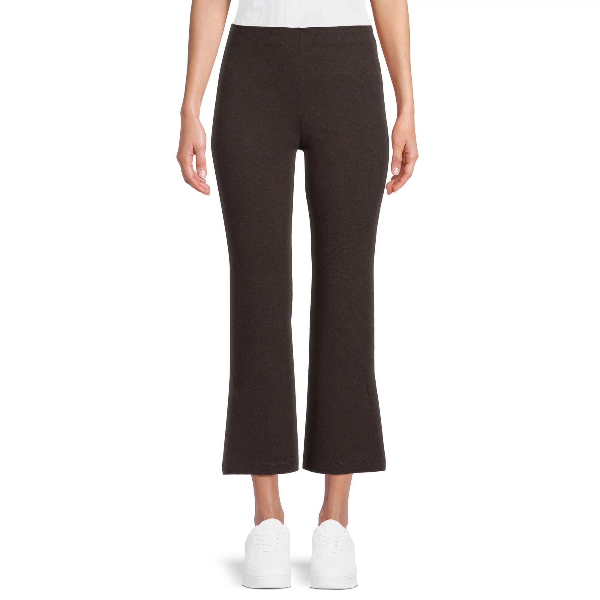 Time and Tru Women's Pull on Bootcut Ponte Pants, Full Length; 30" Inseam, Sizes XS-XXL | Walmart (US)