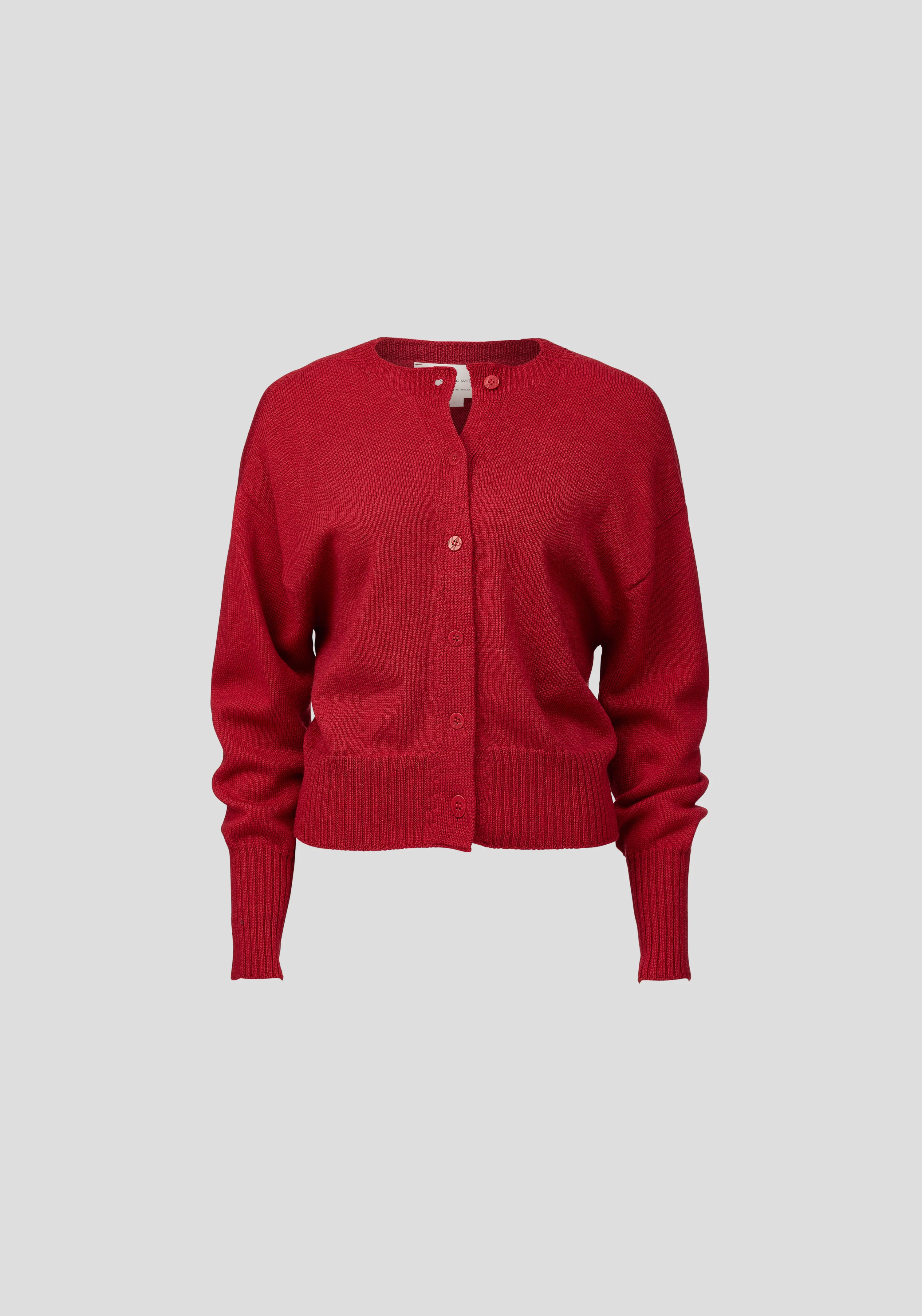 HART MERINO CARDIGAN IN RED | KNITWEAR | VIKTORIA & WOODS | Viktoria & Woods