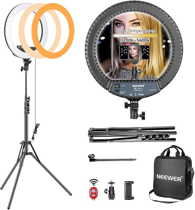 Neewer Kit de lumière LED à intensité Variable de 14 Pouces, Comprend : Lampe LED Bicolore/Sup... | Amazon (FR)