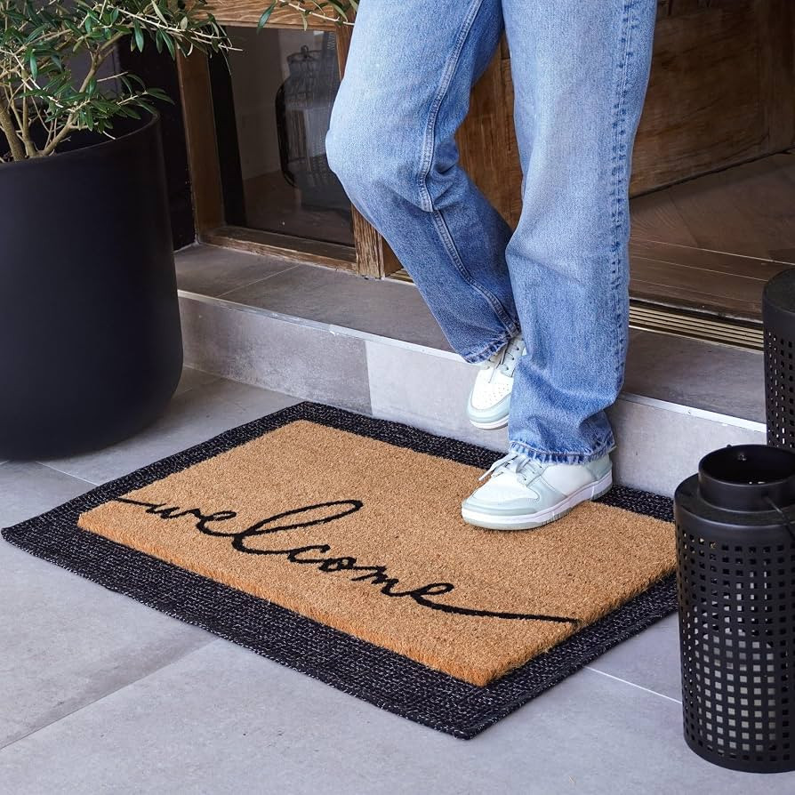 THEODORE MAGNUS Door Mat – Coir Doormat for Outdoor Entrance, Durable Welcome Mat with Non-Slip... | Amazon (US)