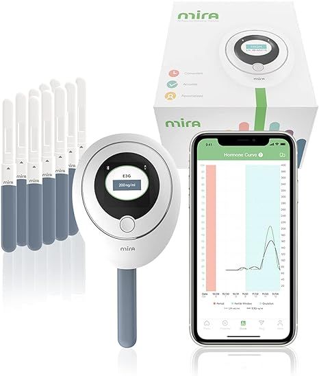 Mira Fertility Plus Tracking Monitor Kit with 10 Estrogen + LH Ovulation Test Wands and Connected... | Amazon (US)