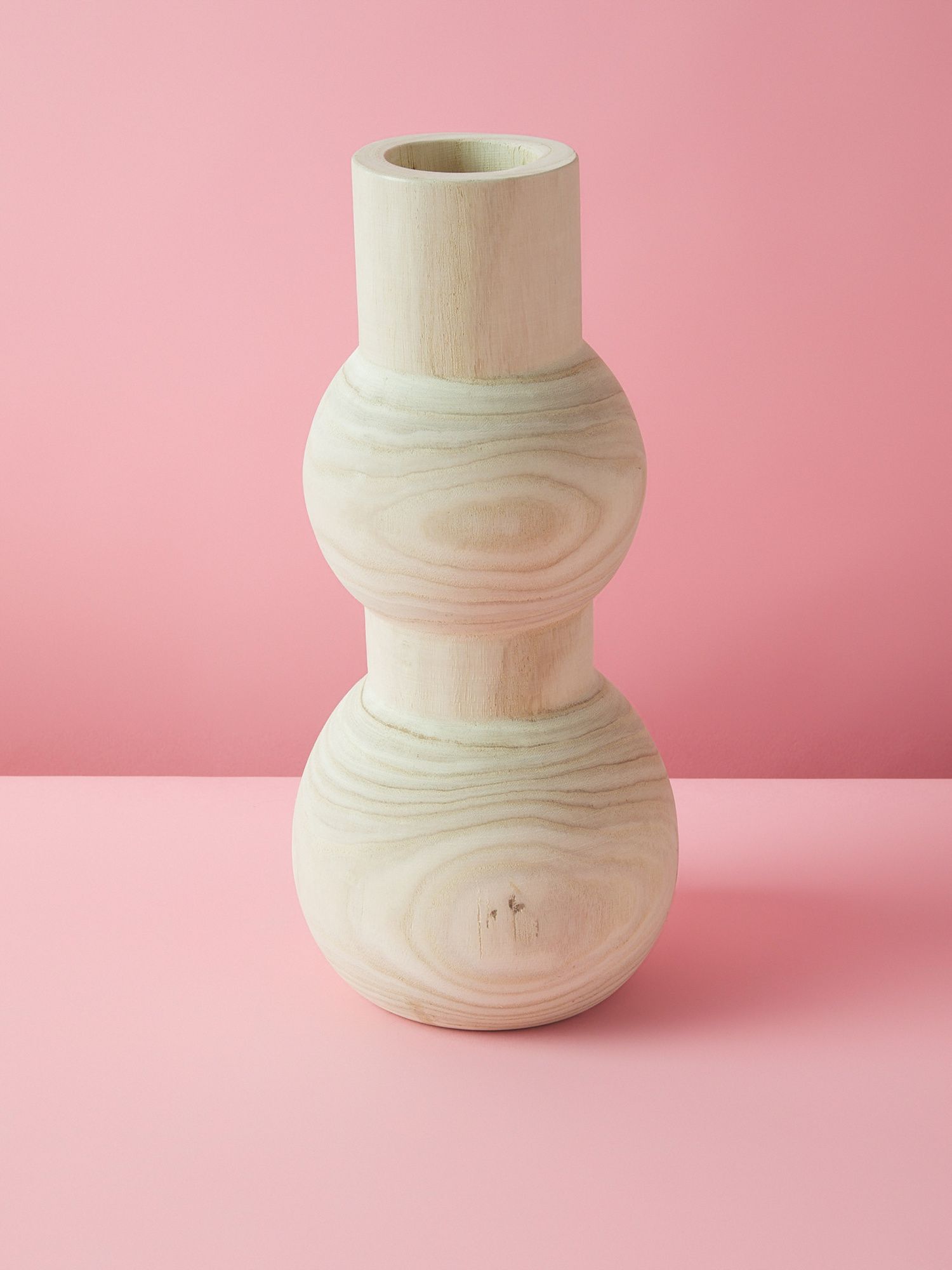 14in Wood Ribbed Vase | Vases | HomeGoods | HomeGoods