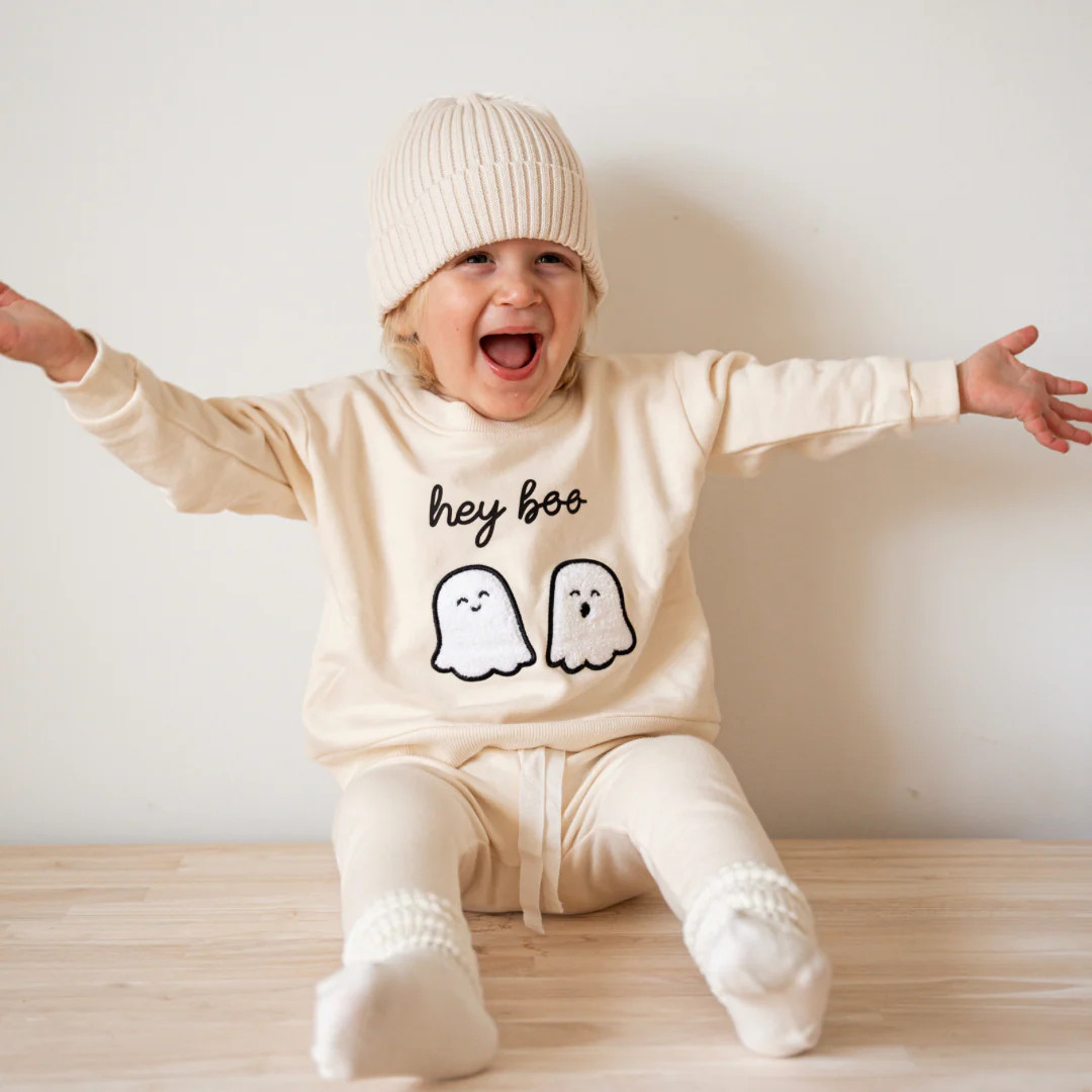 Hey Boo Crewneck | Atlas Grey