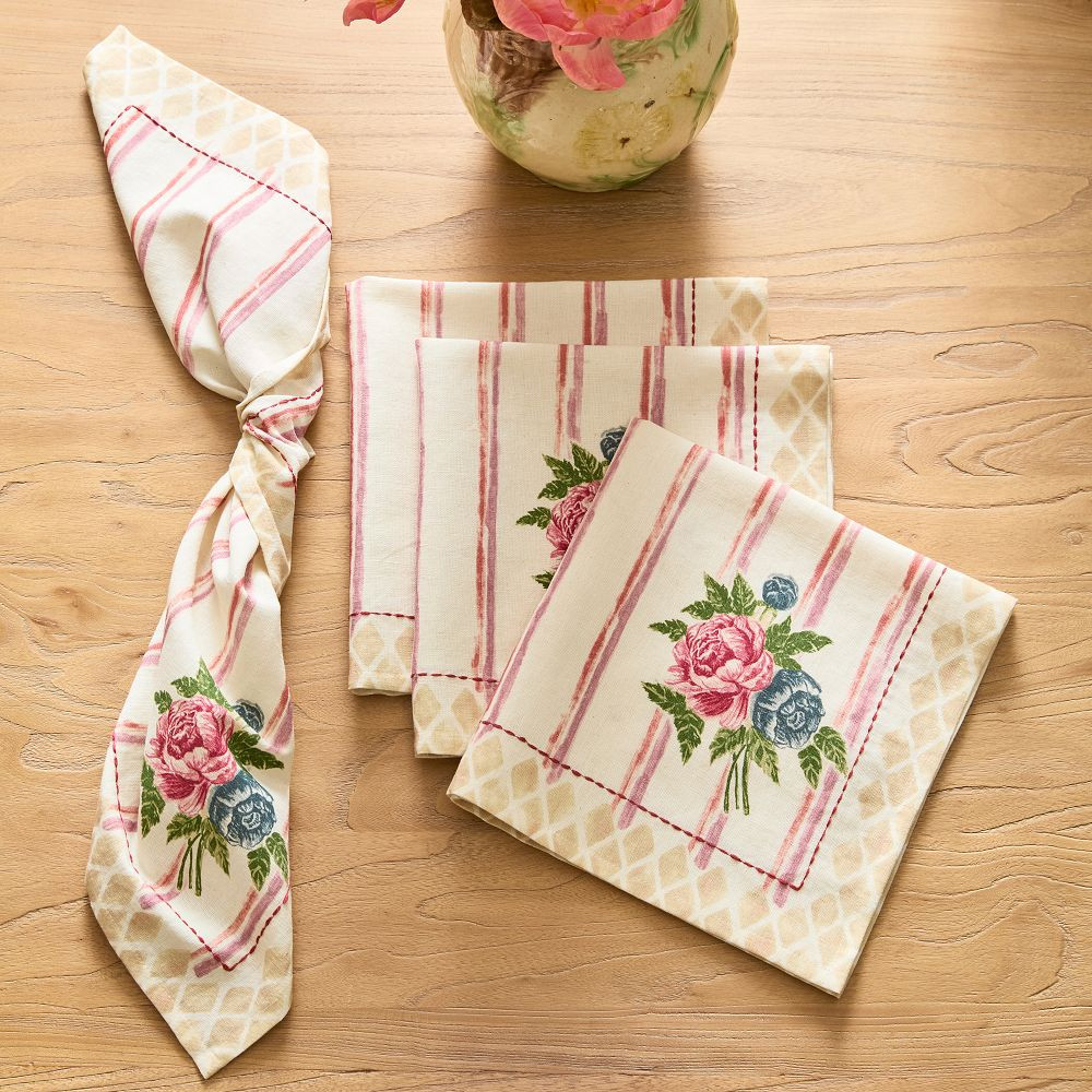 Chiara Floral Printed Napkins | GreenRow