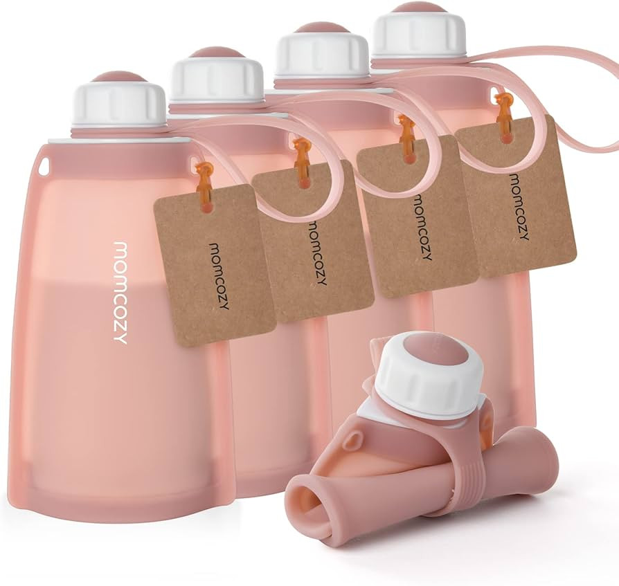No Leak Momcozy Silicone Breastmilk Storage Bags, Reusable Breastmilk Freezer Storing Bags for Br... | Amazon (US)