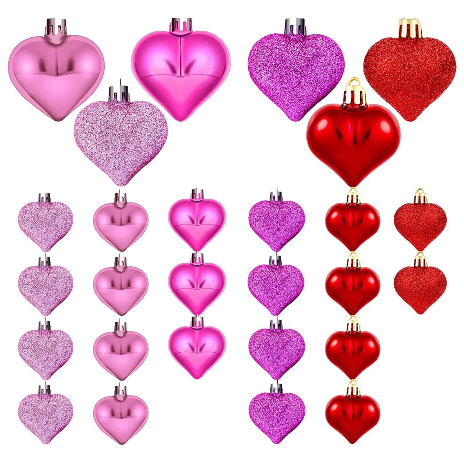 Heart-shaped Balls Valentine＇s Day Tree Hanging Decoration - Walmart.com | Walmart (US)