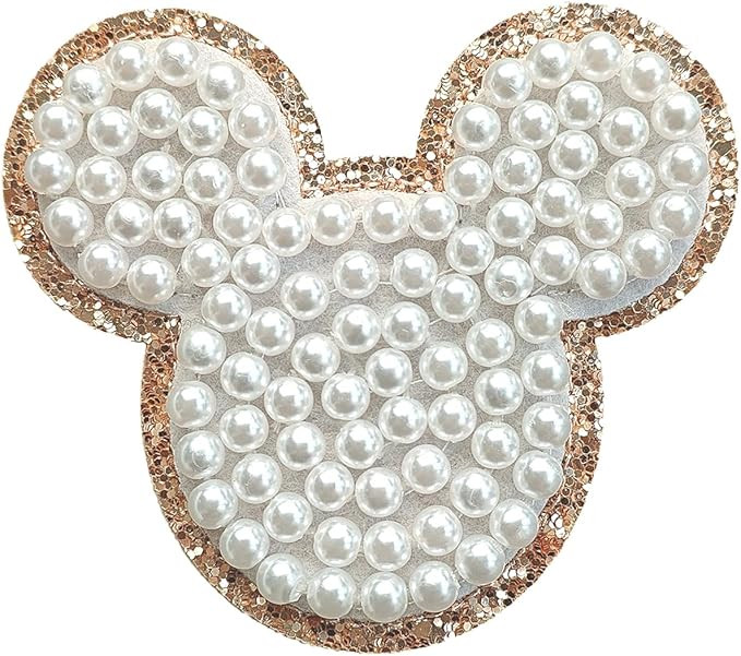 Iron on Pearl Patches, Cute Cartoon Self-Adhesive Sticker Patch, DIY Iron Pearl Patches for Bags,... | Amazon (US)