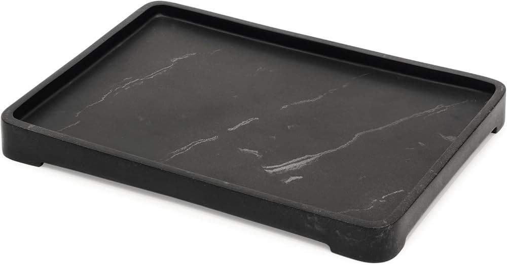 Suanti Bathroom Vanity Tray,Cosmetic Storage Tray, Decorative Black Marble Style Bathroom Tray Ho... | Amazon (CA)