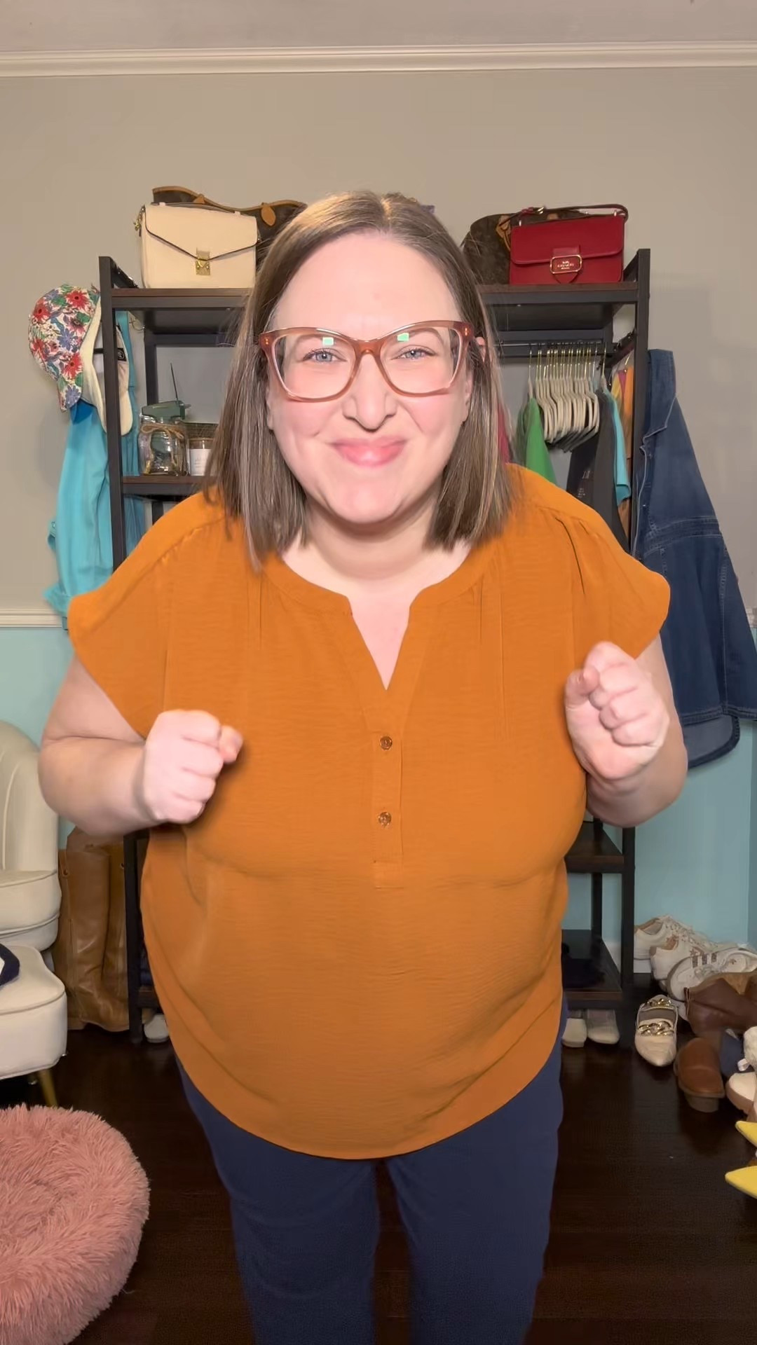 My cardigan is from Ritera  - I linked a similar one. I’m wearing xxl but I think I could have sized down. 

I’m wearing size 3 in the pants and xxl in the top  

#LTKPetite #LTKPlusSize #LTKootd
