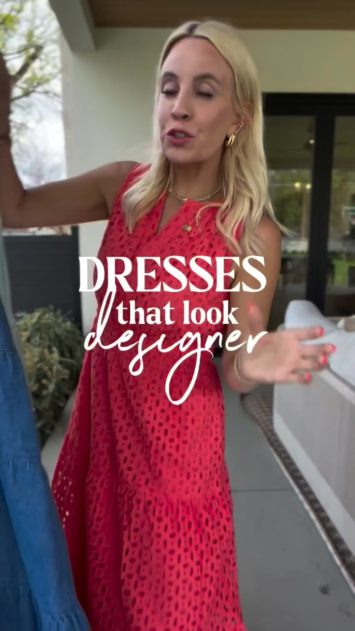 Comment SHOP and I’ll send links! Dresses that look like anthro or tuckernuck but are a quarter of the price let’s try on!