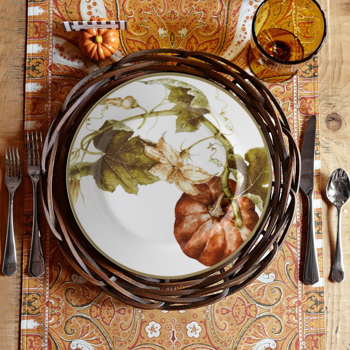 Botanical Pumpkin Dinner Plates | Williams-Sonoma