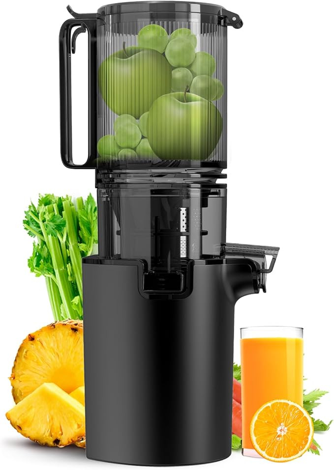 Cold Press Juicer, 5.4" Wide Feed Chute Juice Extractor Machine with 400W, High Juice Yield, Slow... | Amazon (US)