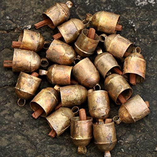 Rustic Small Cow Bells for Crafts Christmas Tree Jingle Hanging Bell Ornaments Wind Chimes (15) | Amazon (US)
