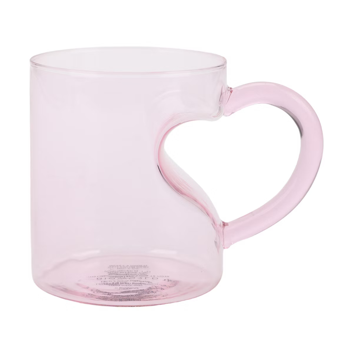 Bioworld Heart Transparent Pink Glass Mug | Target