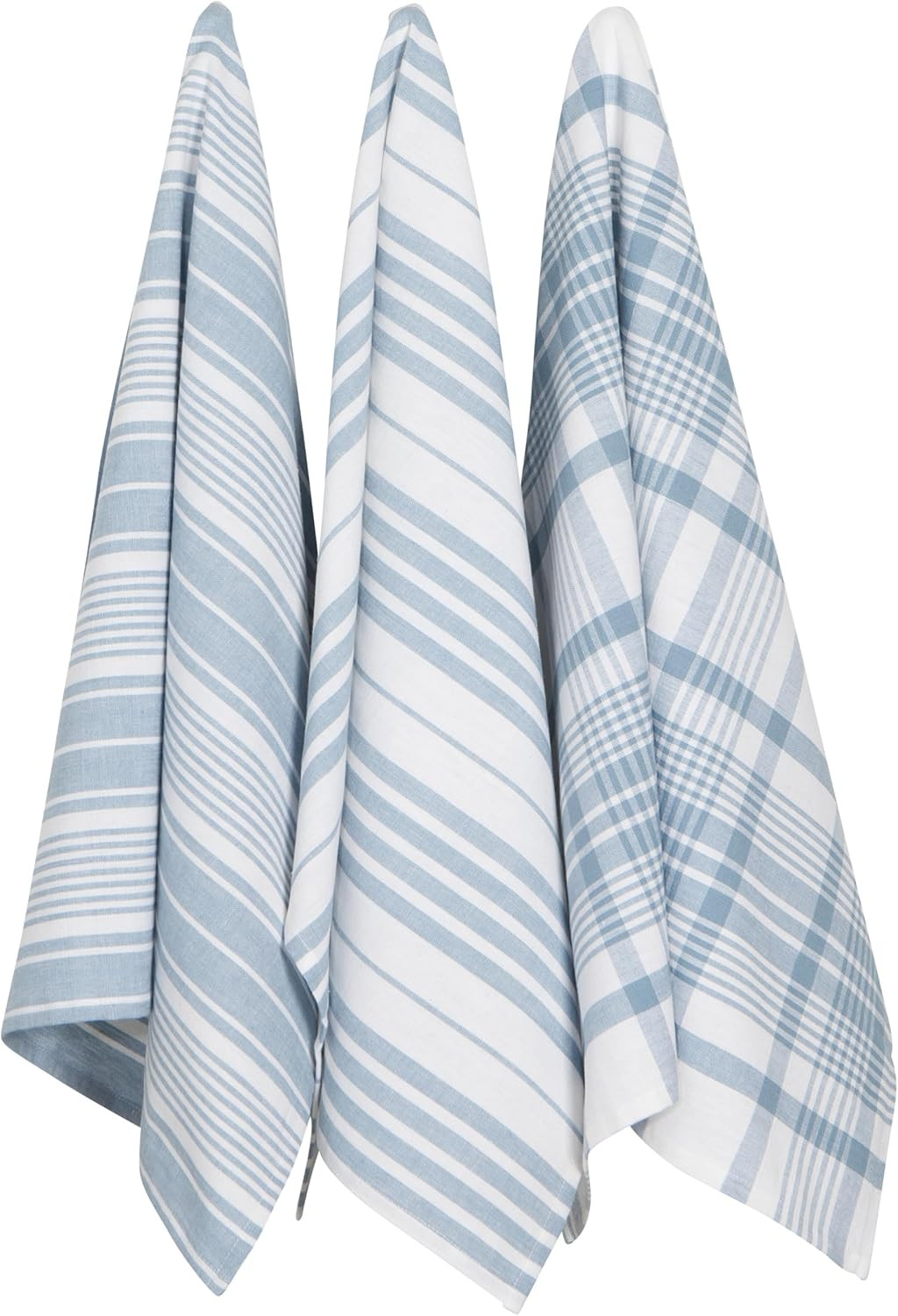 Now Designs Jumbo Woven Cotton Kitchen Towels Slate Blue, Set of 3 | Amazon (US)