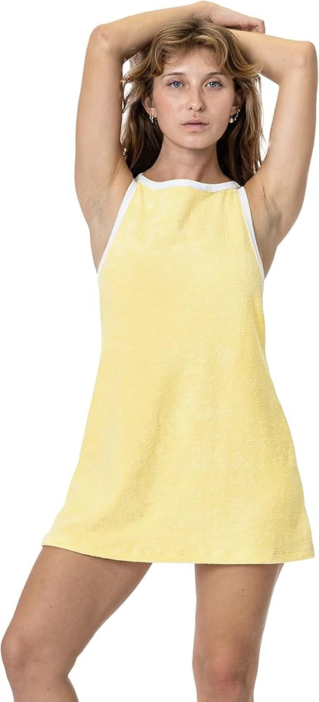 RLT3629 - Loop Terry Boatneck A-Line Dress, Beach Cover-Up, Made in USA | Amazon (US)