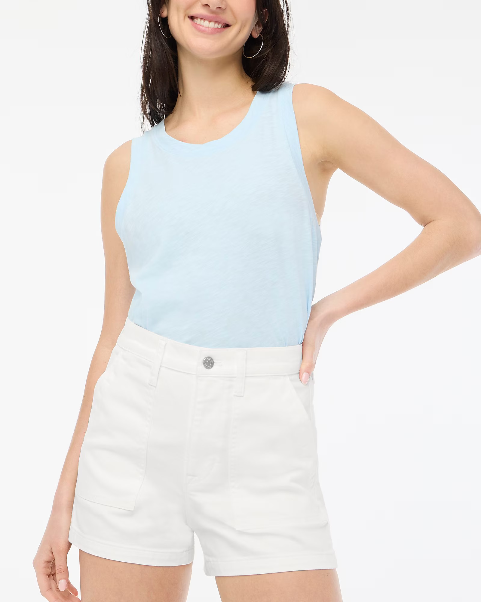 White utility denim short | J.Crew Factory