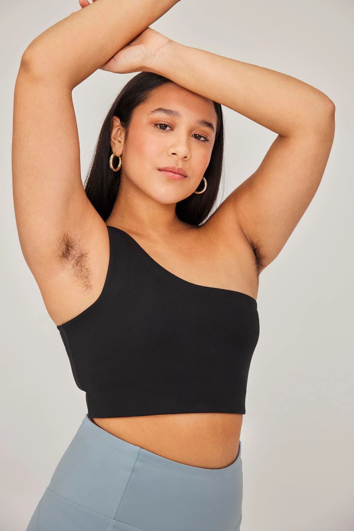 Black Bianca One Shoulder Bra | Girlfriend Collective