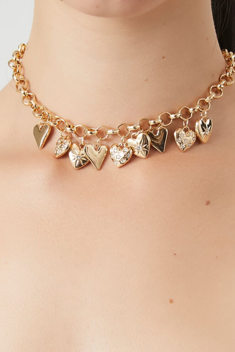 Heart Charm Choker Necklace | Forever 21 (US)