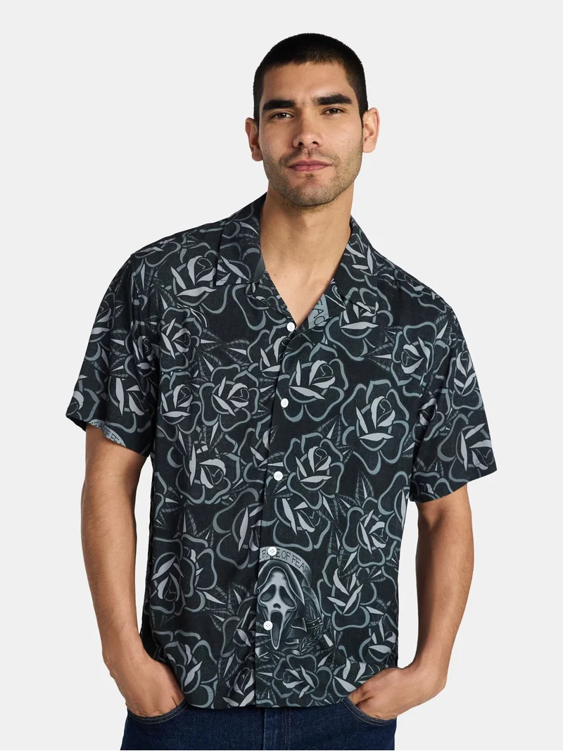 Ghostface Men's and Big Men's Woven Shirt with Short Sleeves, Sizes S-3XL | Walmart (US)