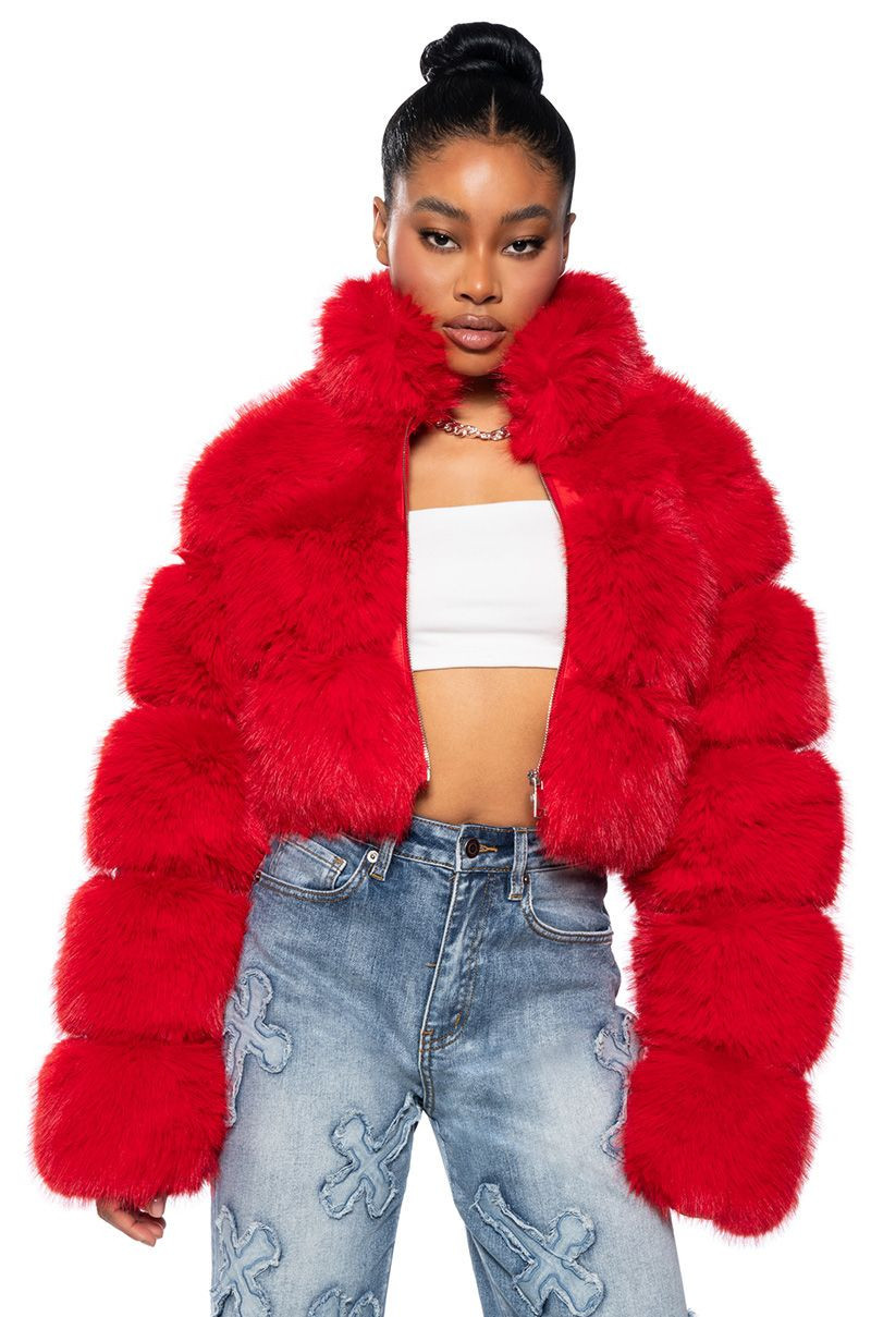 BARBZ FAUX FUR JACKET | AKIRA
