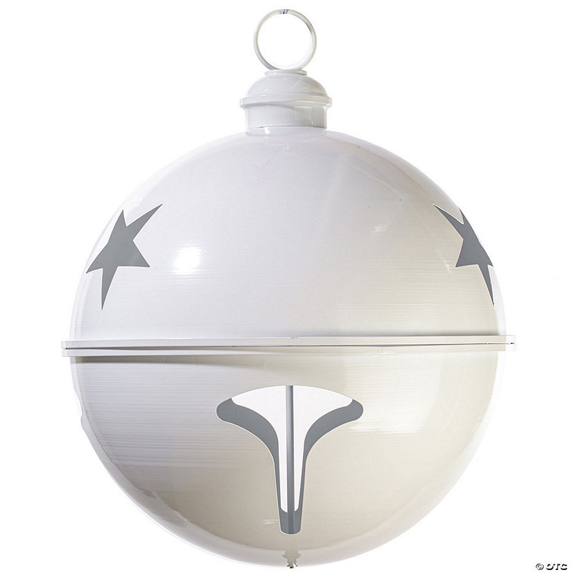Vickerman 24" Matte White Iron Bell Ornament. | Oriental Trading Company