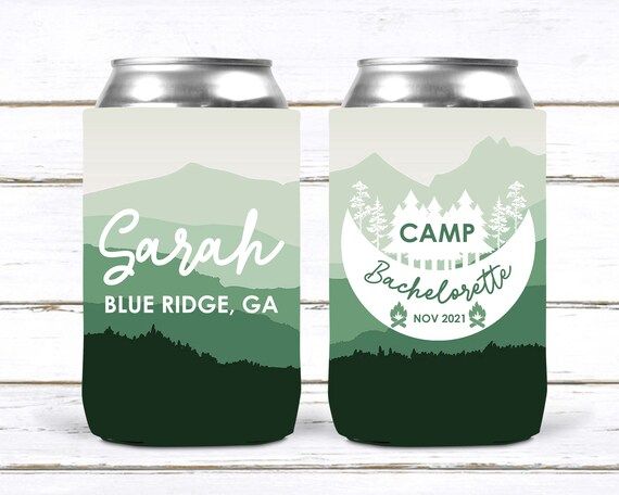 Mountain Camp Bachelorette Huggers. Mountain Bachelorette or Birthday Party Favors too! Camping P... | Etsy (US)