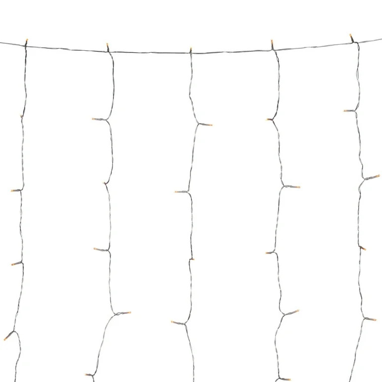 Holiday Time LED Micro Curtain Christmas Lights, 8', Warm White, 210 Count | Walmart (US)